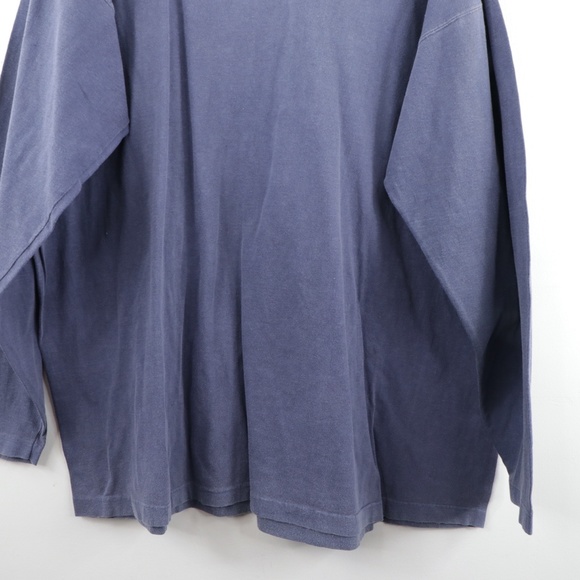 NOS Vintage 90s Streetwear Sleeve T Shirt Blue - Picture 3 of 7